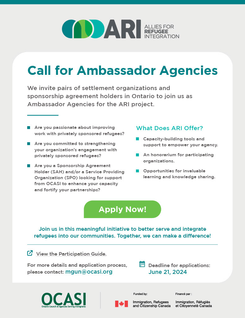 ARI Call for Ambassador Agencies