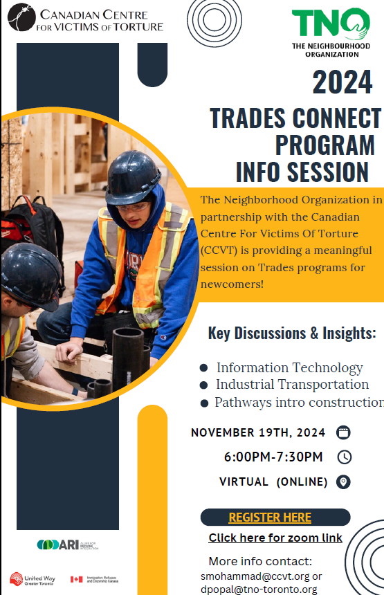 Trades Program Info Session Flyer